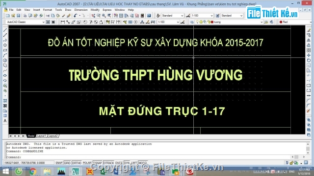 Đồ án tốt nghiệp kĩ sư xây dựng,đồ án kỹ sư xây dựng,đồ án tốt nghiệp,Trường học 9 tầng